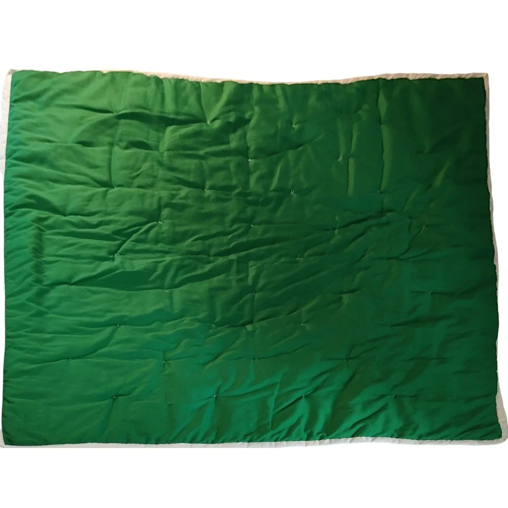 Handmade Cotton Christmas Quilt Tied Bows and Buttons Red Green Lap‎ Throw